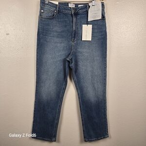 Westbound‎ Hannah Straight Jeans 16R Light Wash 99% Cotton Stretch Denim NWT
